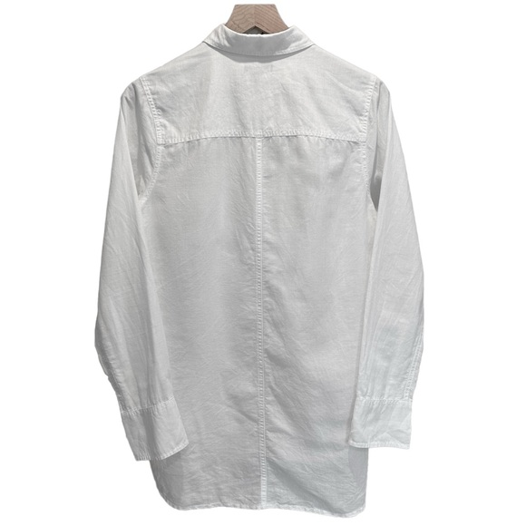 J.CREW long sleeve button-down in linen-cotton blend / White / Women's Size 10 - Picture 2 of 13